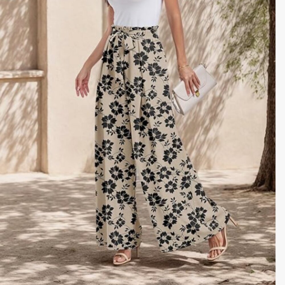 Lepunuo Wide Leg Pants for Women High Waisted Palazzo Pants XL